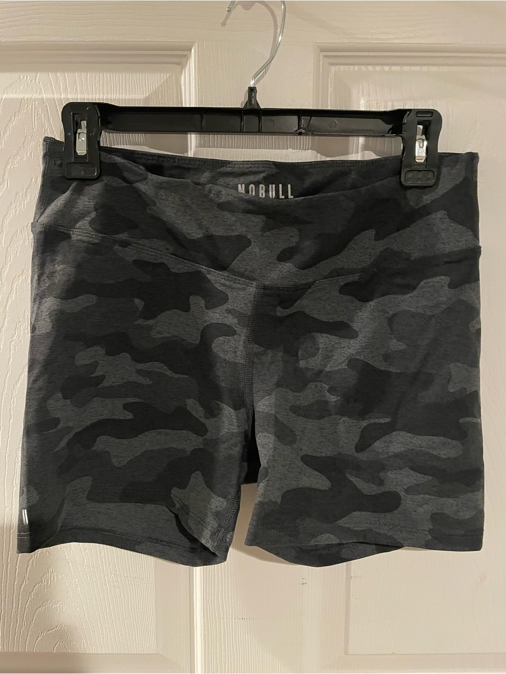 NOBULL Women's Black & Gray Camo Bike Shorts